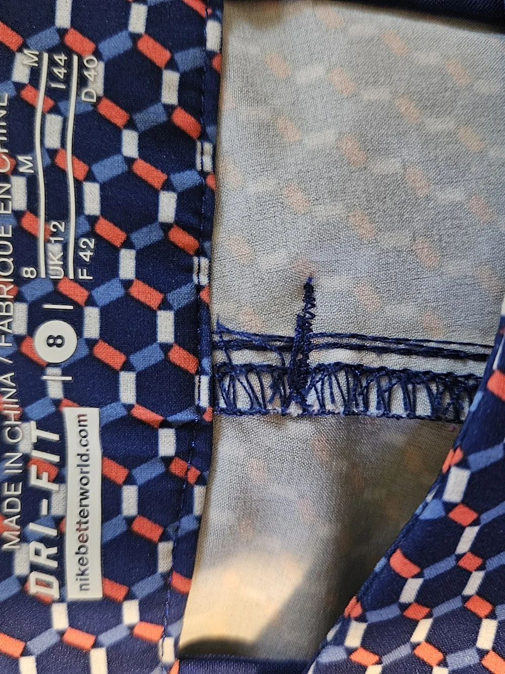 Nike Golf Navy and White Geometric Print Shorts